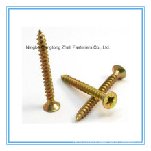 DIN 7505 Yellow Zinc Plated Chipboard Screw